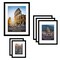 Americanflat Black Picture Frame Gallery Set - Shatter-Resistant Glass - White Mats - 6 Pack - Multi - Size for 8x10, 11x14, 18x24